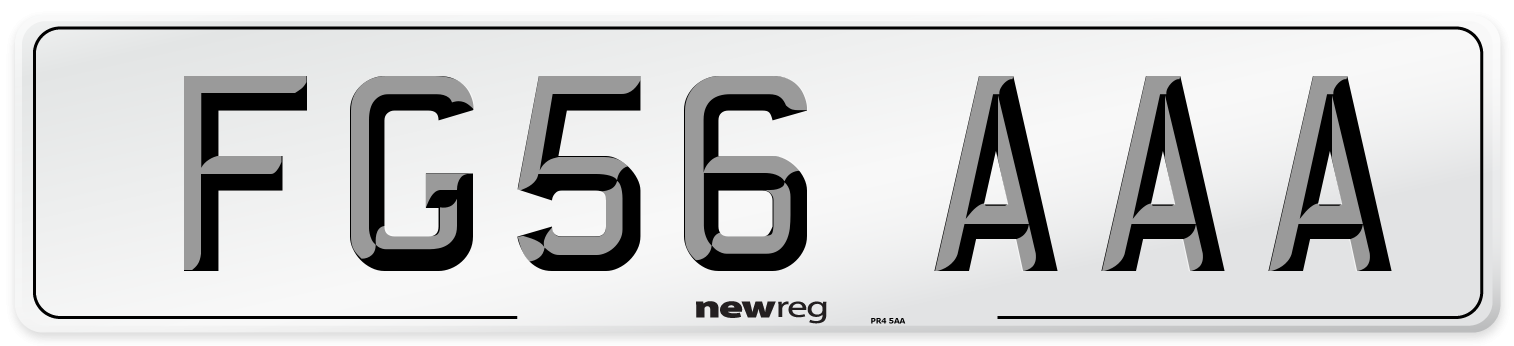 FG56 AAA Number Plate from New Reg
